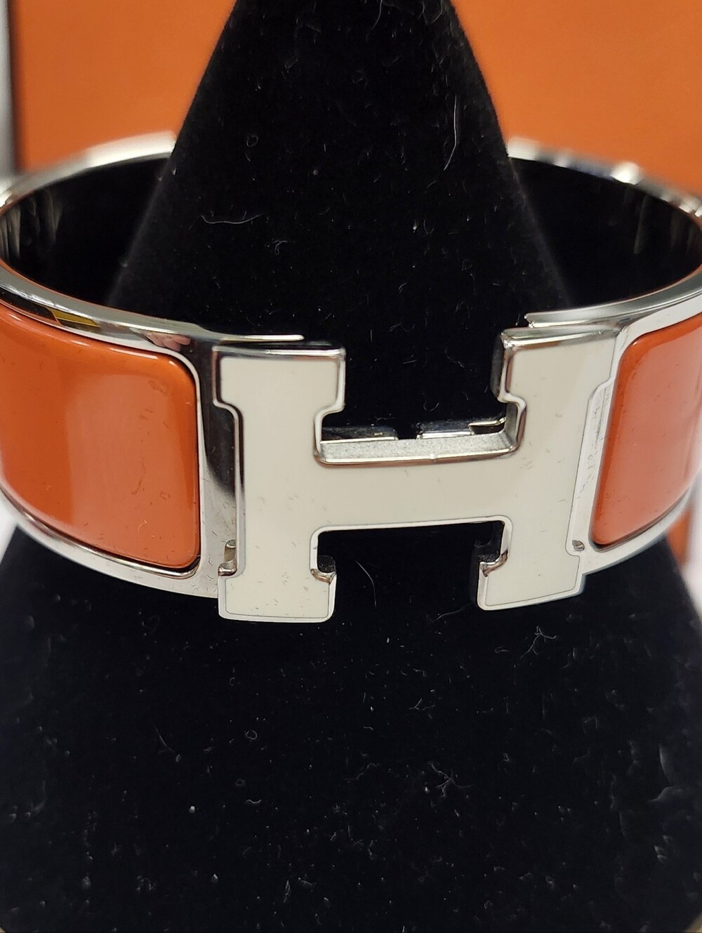 Authentic Hermès Clic H Bracelet Silver Hardware